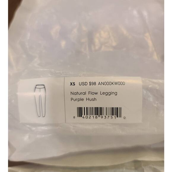 NWT allbirds Natural Flow Leggings - XS - purple hush - XS - Picture 2 of 3